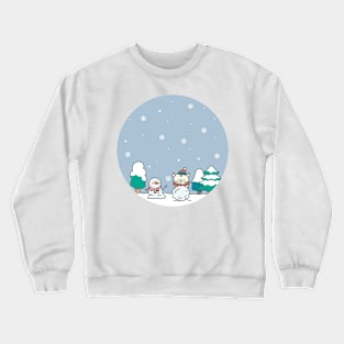 Snowman in Winter Crewneck Sweatshirt